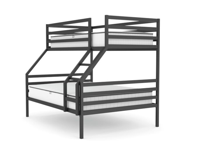Academy Graphite Grey Modern Triple Bunk Bed