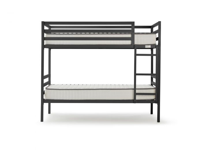 Academy Grey Metal Bunk Bed - Side View