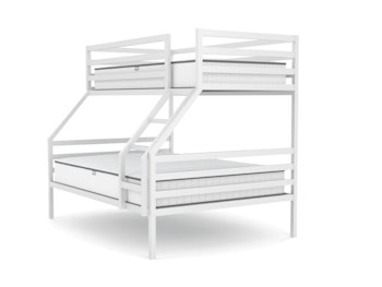 Academy Triple White Metal Bunk Bed | Bedtime.