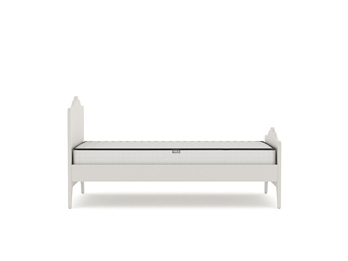 Arendelle White Single Bed | Side View |  Bedtime.