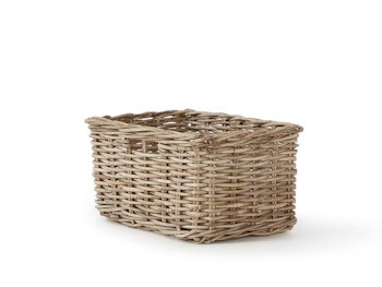 Lakewood Cane Rectangular Storage Basket | Bedtime.