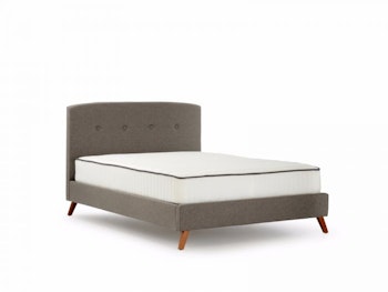 Buttons Flannel Upholstered Queen Bed | Bedtime.