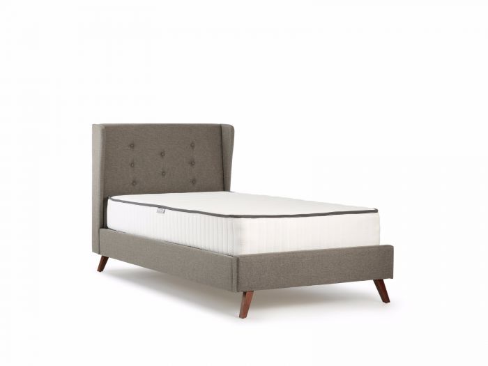 Chester Flannel Upholstered Single Bed | Bedtime.