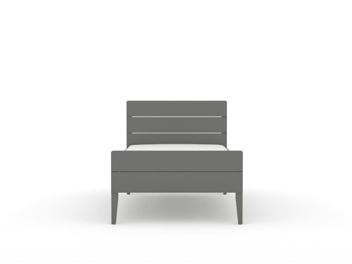 Arlo Modern Graphite Single Bed |  End View  | Beditme.