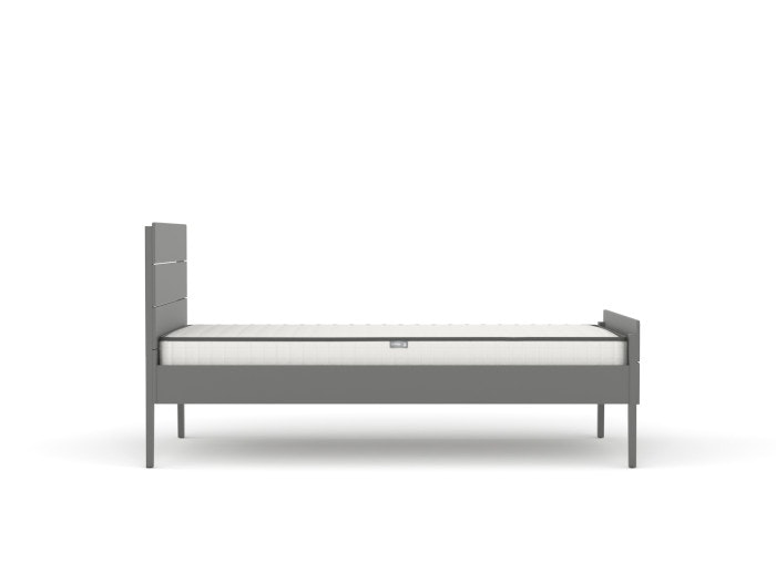 Arlo Modern Graphite Single Bed |  Side View  | Beditme.