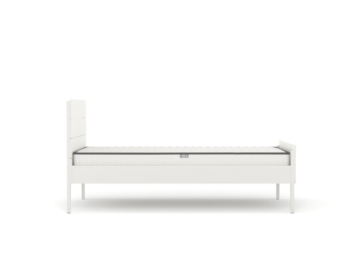 Arlo Modern White King Single Bed | Side View | Beditme.