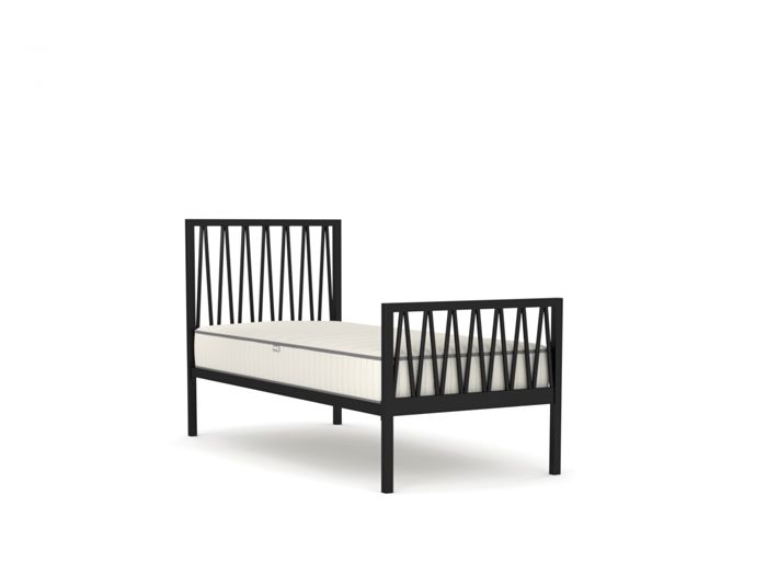 Skandia Matte Black Single Bed | Now On Sale | Bedtime.