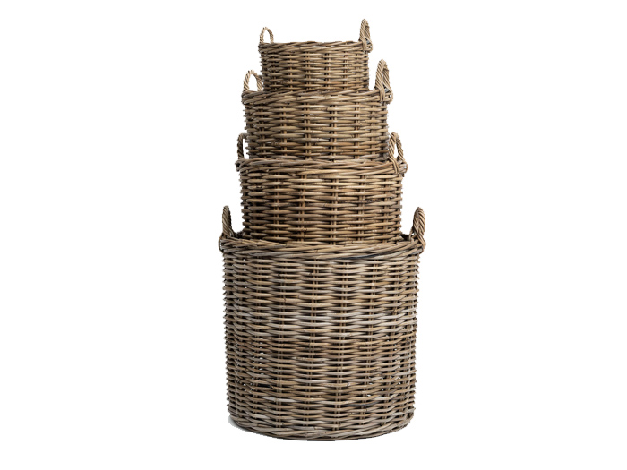 Helmsley Round Cane Storage Baskets (Set Of Four) | Bedtime.