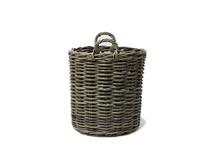 Helmsley Small Round Cane Storage Basket | Front View