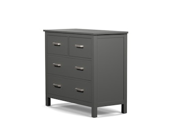 Soho Custom Graphite 4 Drawer Dresser With Nickel Handles | Bedtime.
