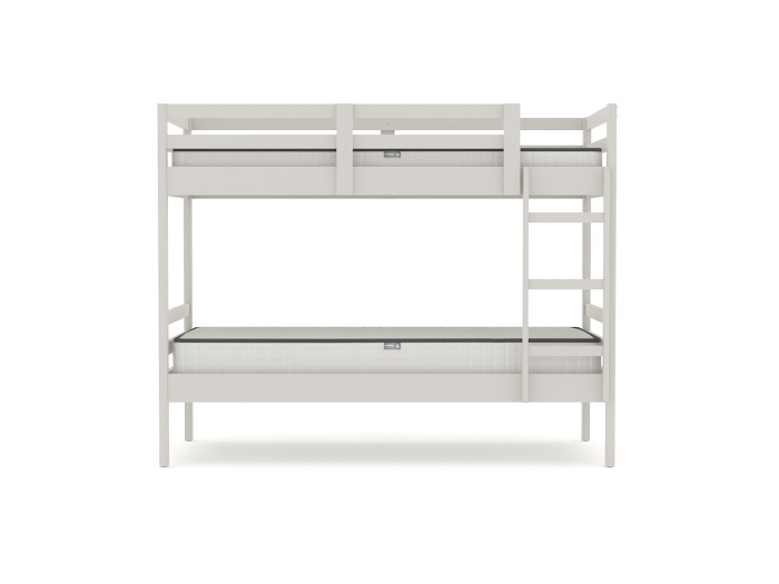 Studio White Single Bunk Bed | Side View | Bedtime