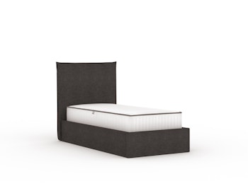 Slouch Graphite Upholstered Single Bed | Bedtime.