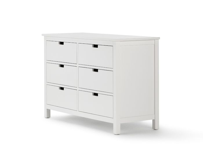 Soho White 6 Drawer Dresser | Bedtime.