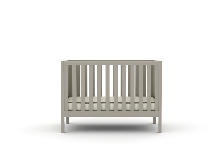 Soho Grey Wooden Cot - Front View