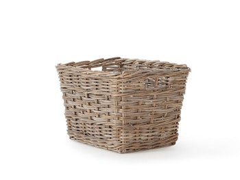 Milford Cane Rectangular Tapered Storage Basket | Bedtime.