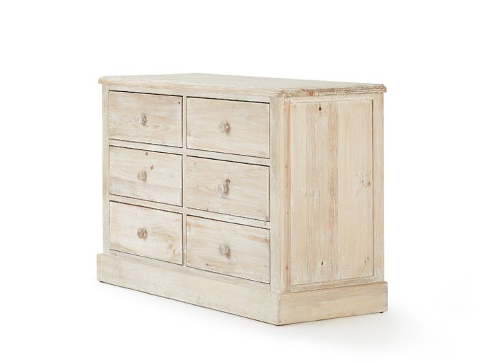 Woody Whitewash 6 Drawer Dresser | Now On Sale | Bedtime.